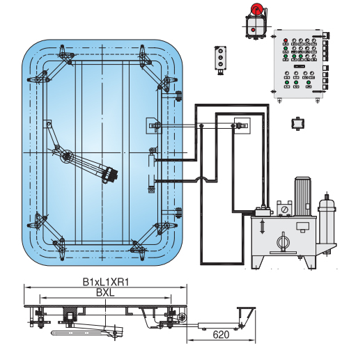 Hydraulic Hinged Watertight Door
