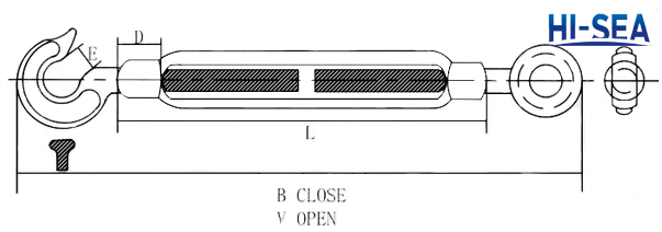 Commercial Type Malleable Iron Turnbuckle