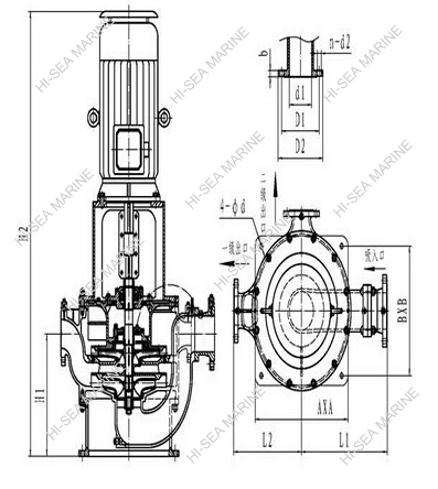 CSL Marine Vertical Double-suction Middle-open Centrifugal Pump