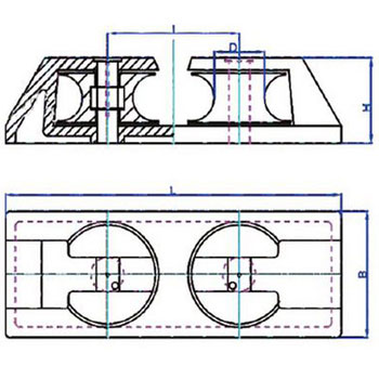 CB T38-1999 Double Roller Chock