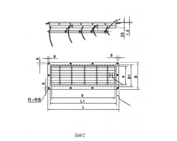 Single-layer grille air outlet