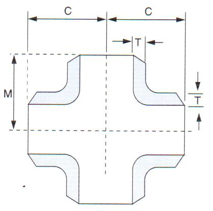 Carbon steel reducing crosses