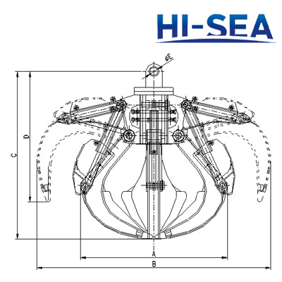 Excavator Hydraulic Orange Peel Grab