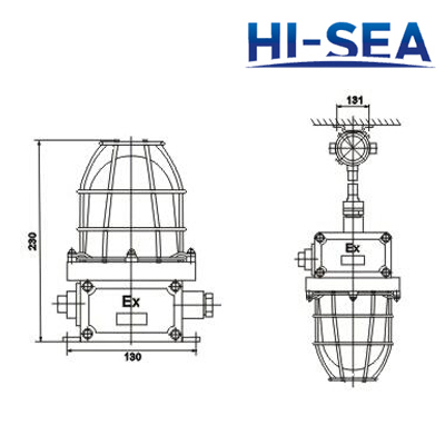 Explosion-proof Audio and Visual Caution Spotlight Fitting