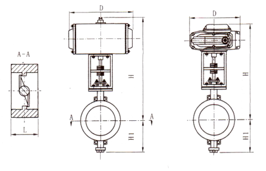 Pneumatic Flue Control Butterfly Valve
