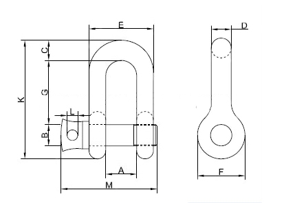 Galvanized Drop Forged Chain Shackle