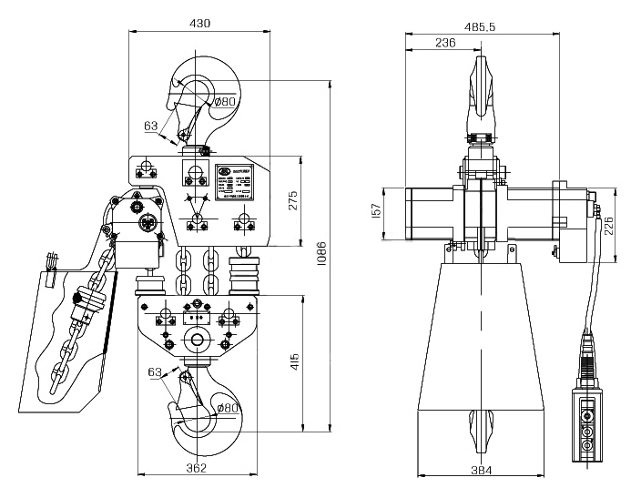 Heavy Duty Pneumatic Chain Hoist