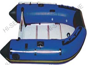 Inflatable sport boat with plywood floor