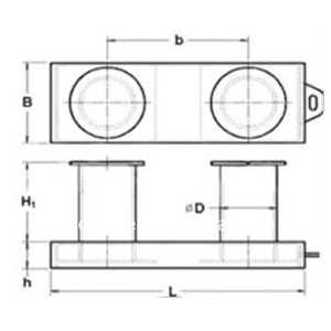 Jis F2001 Double Bollard