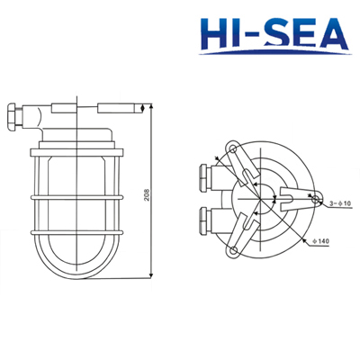 Marine Incandescent Aluminium Work Light