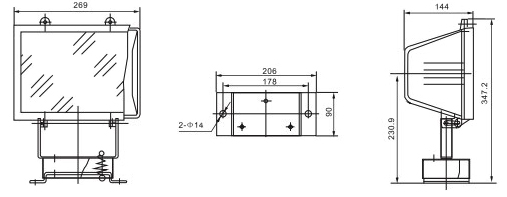 Marine Aluminum Flood Light