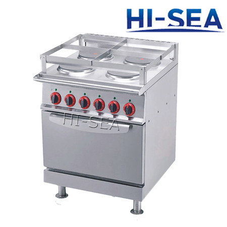 Marine Cooking Range with Oven (Four Hot Plates)