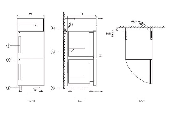 Marine Stainless Steel Refrigerator