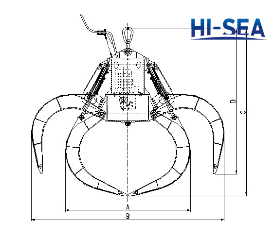 Electric Hydraulic Orange Peel grab