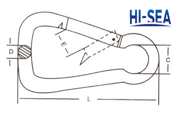 Oblique Angle Snap Hook