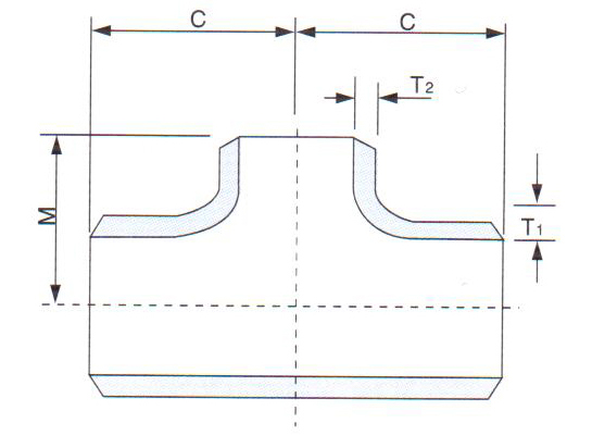 Stainless steel socket welding reducing tees 