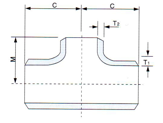 Alloy steel carbon steel reducing tee