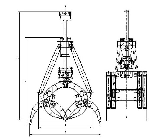 Single Rope Timber Grab