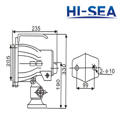 Marine Aluminum Spot Light