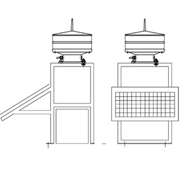Solar Integrated Oil Platform Navigation Mark Light