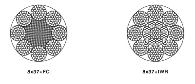 Ungalvanized and Galvanized Steel Wire Rope 637