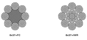 Ungalvanized and galvanized steel wire rope 837