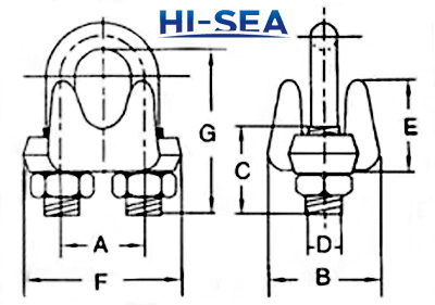 Type A Galvanized Malleable Wire Rope Clip