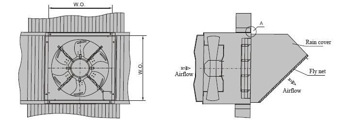 WEXD Low-noise Side-wall Axial Flow Fan